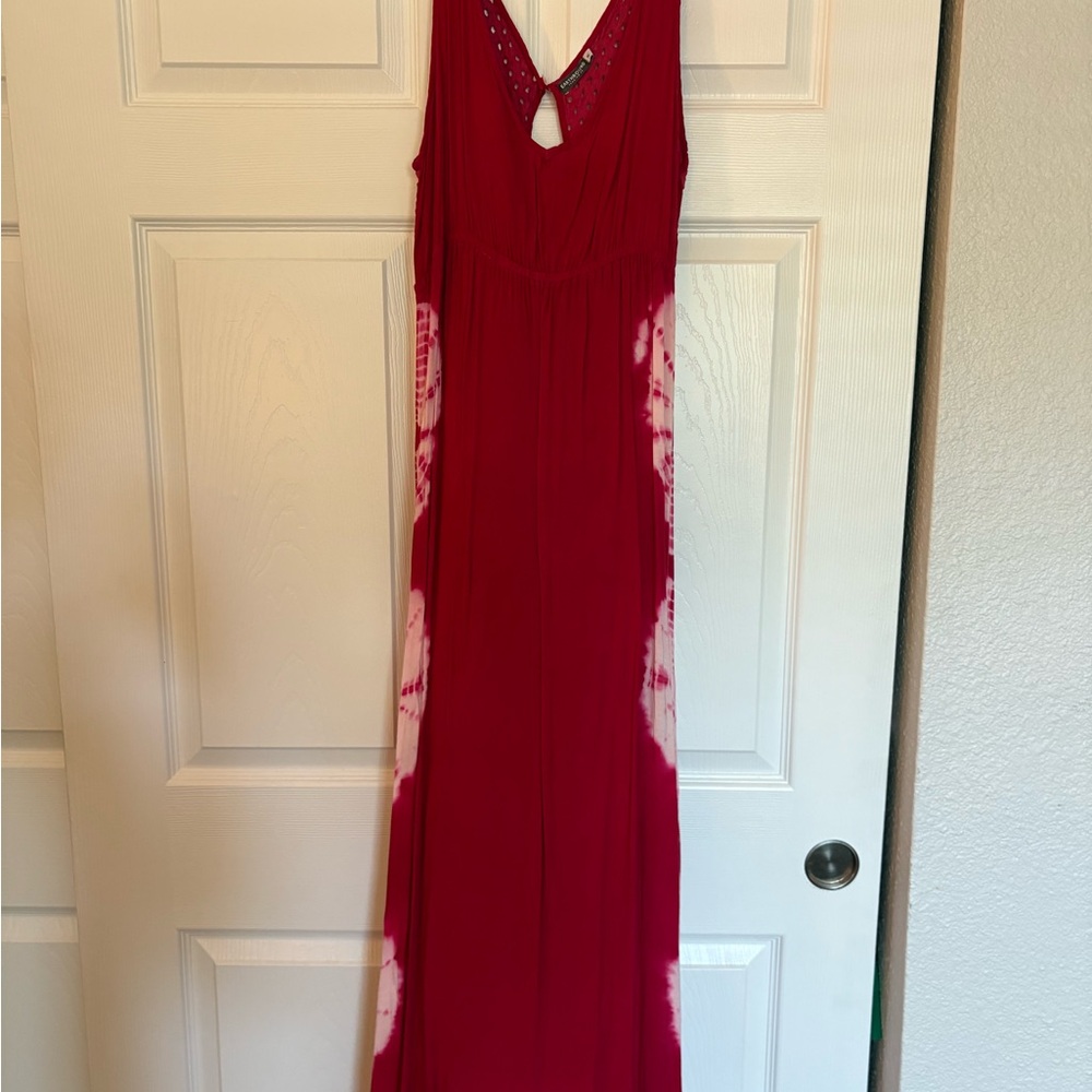 Elegant Red Sleeveless Maxi Dress